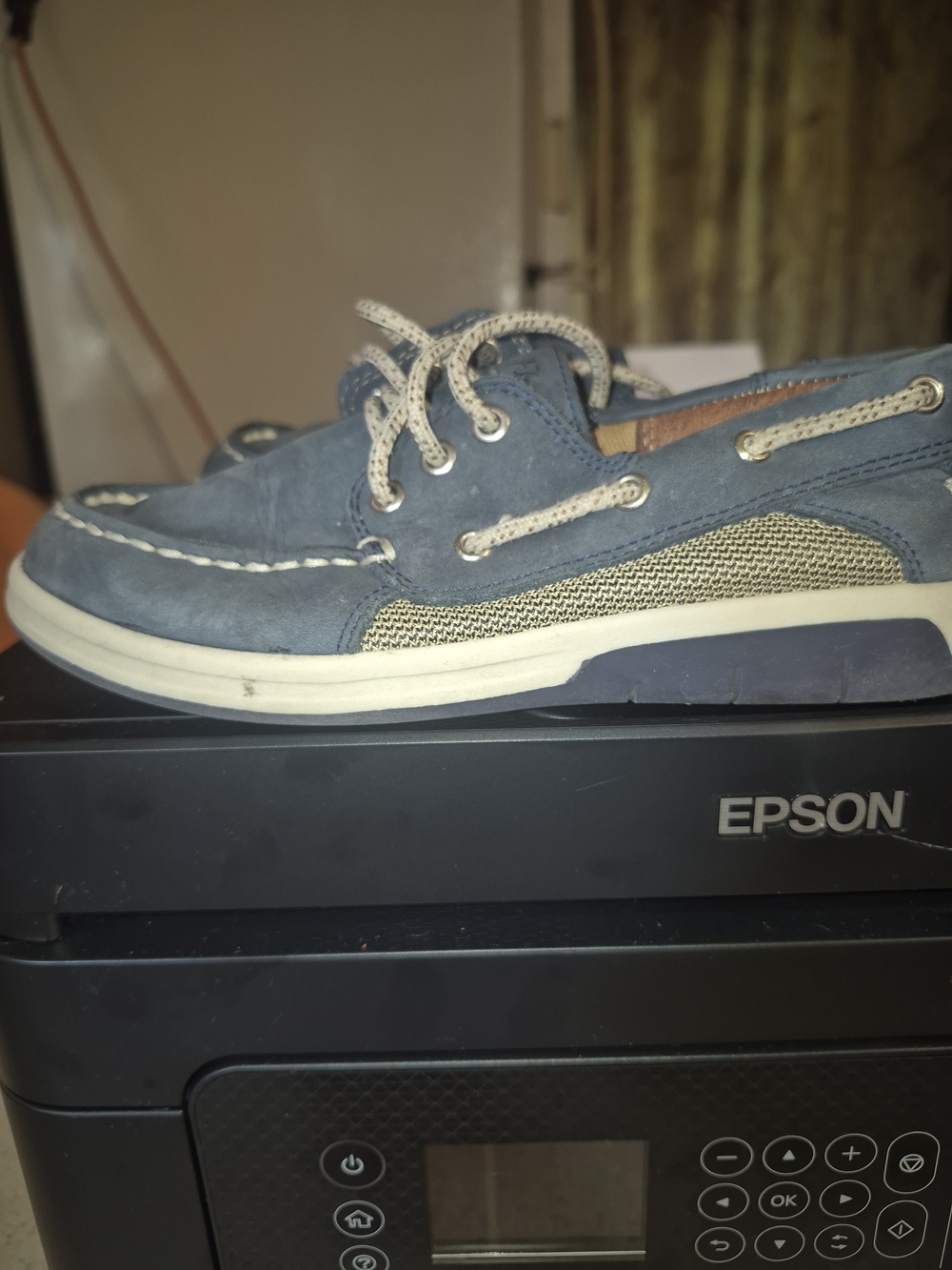 Kids Blue Suede Boat Shoes with Contrast Laces